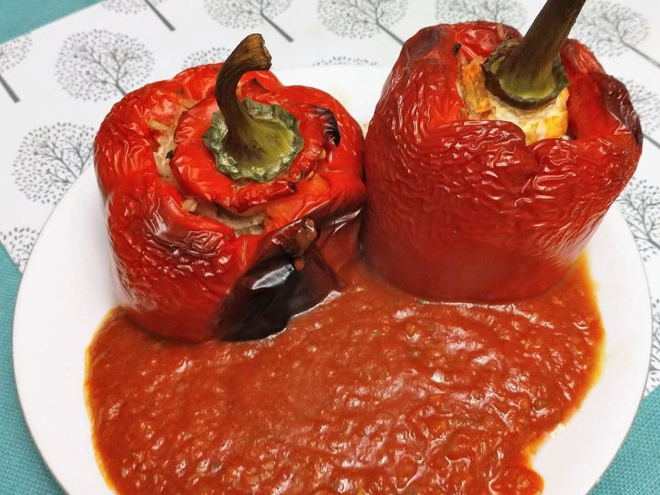 Ardei umpluți cu orez și linte
