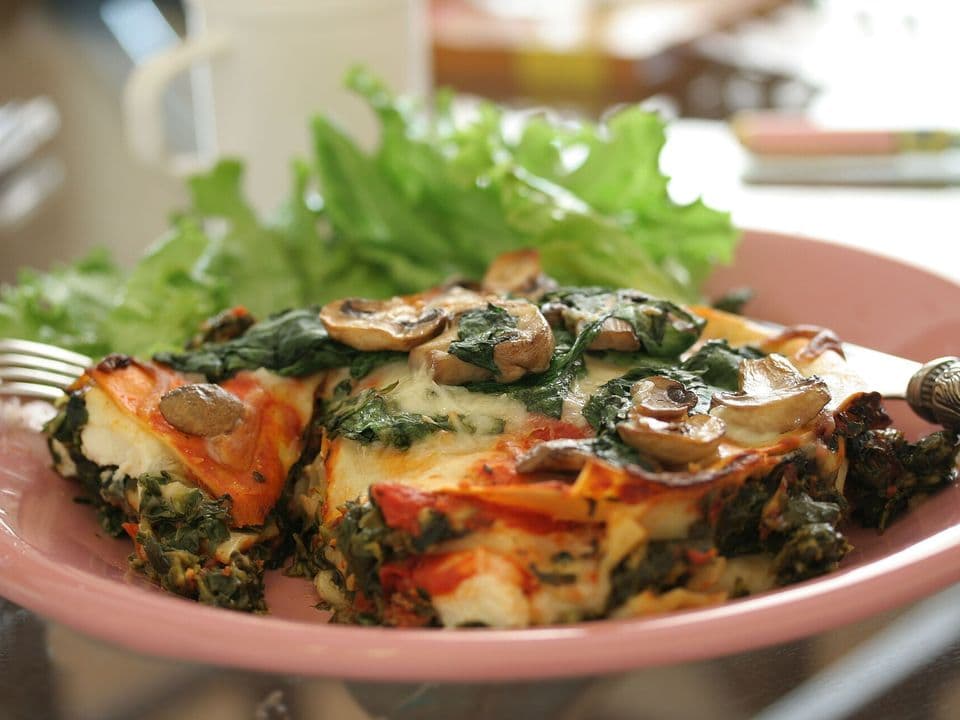 Lasagna cu spanac și brânză de vaci