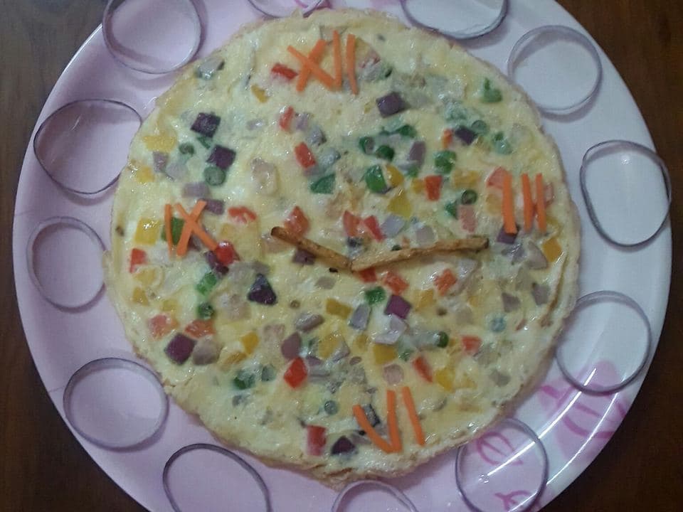 Omletă țărănească cu cartofi, ardei și ceapă
